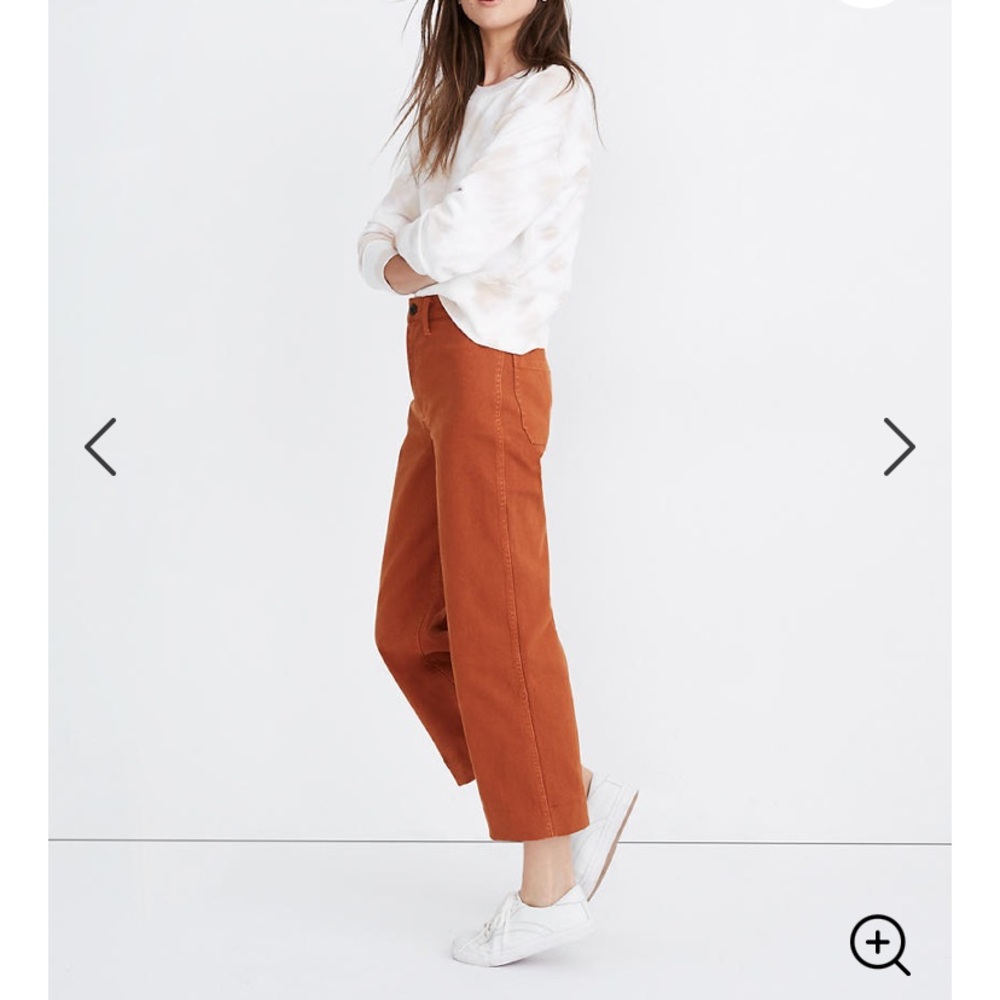 NWT Madewell Emmett Wide-Leg Crop Pants